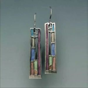 BUNDLE and SAVE!  Color Block Earrings, 1.5 inch